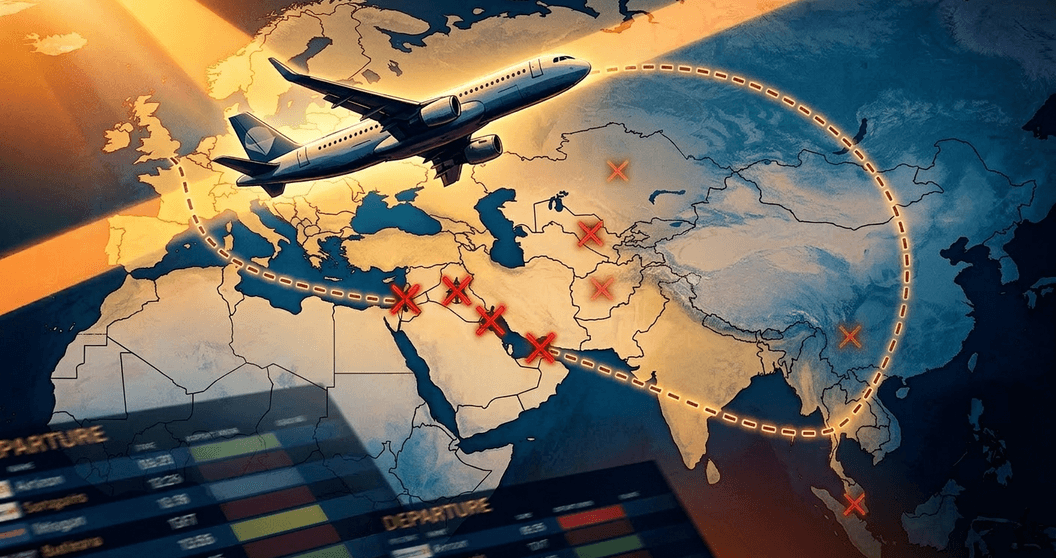 Orta Doğu’daki Havalimanı Kapanmaları Asya-Avrupa Uçuş Fiyatlarını Uçurdu